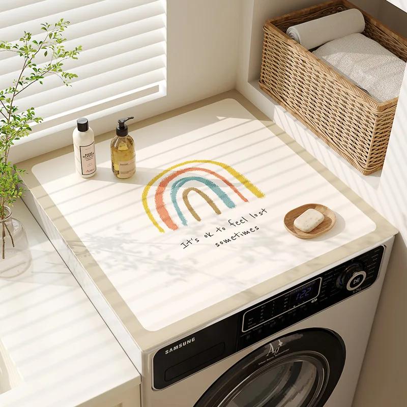 Накладка на крышку стиральной машины-барабана, абсорбирующая ткань-чехол для холодильника, пылезащитная накладка из диатомовой земли для изголовья кровати и столешницы