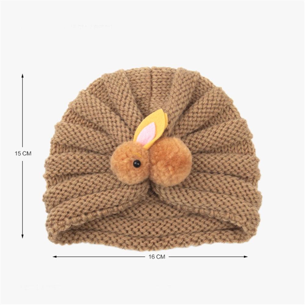 Warm Accessory Winter Children Knitted Hats Children Cute Rabbit Cap Crochet Kids Winter Beanies