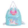 Colorful Unicorn Pattern With Sequins Children Backpack For Kindergarten