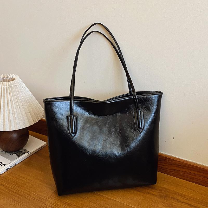 Большая вместительная сумка, модная женская сумка-тоут, универсальная сумка через плечо в стиле ретро