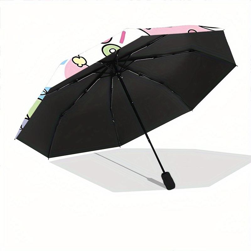 Colorful Hello Kitty Automatic Opening and Closing Umbrella, Lightweight 3-Fold, With Cute Cartoon Characters, Suitable for Home, Outdoor and Daily Us