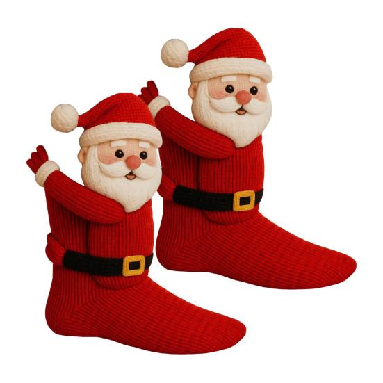 Yousheng 3D Knit Animal Socks Winter Warm Thick Socks with Santa Xmas Tree Animal Hug Socks Christmas Gifts for Kids And Adults