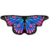 Costume Dress Performance Props Butterfly Wings Shoulder Straps Butterfly Wings Cape Fairy Wing