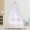 Bed Canopy with Fluorescent Stars Breathable Mosquito Net Kid Room Round Top Children