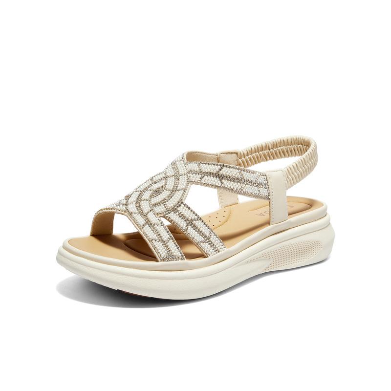 Senda Casual Sandals for Women 26 Summer New Shopping Mall Same Style Roman Retro Sandals XZD01BL6