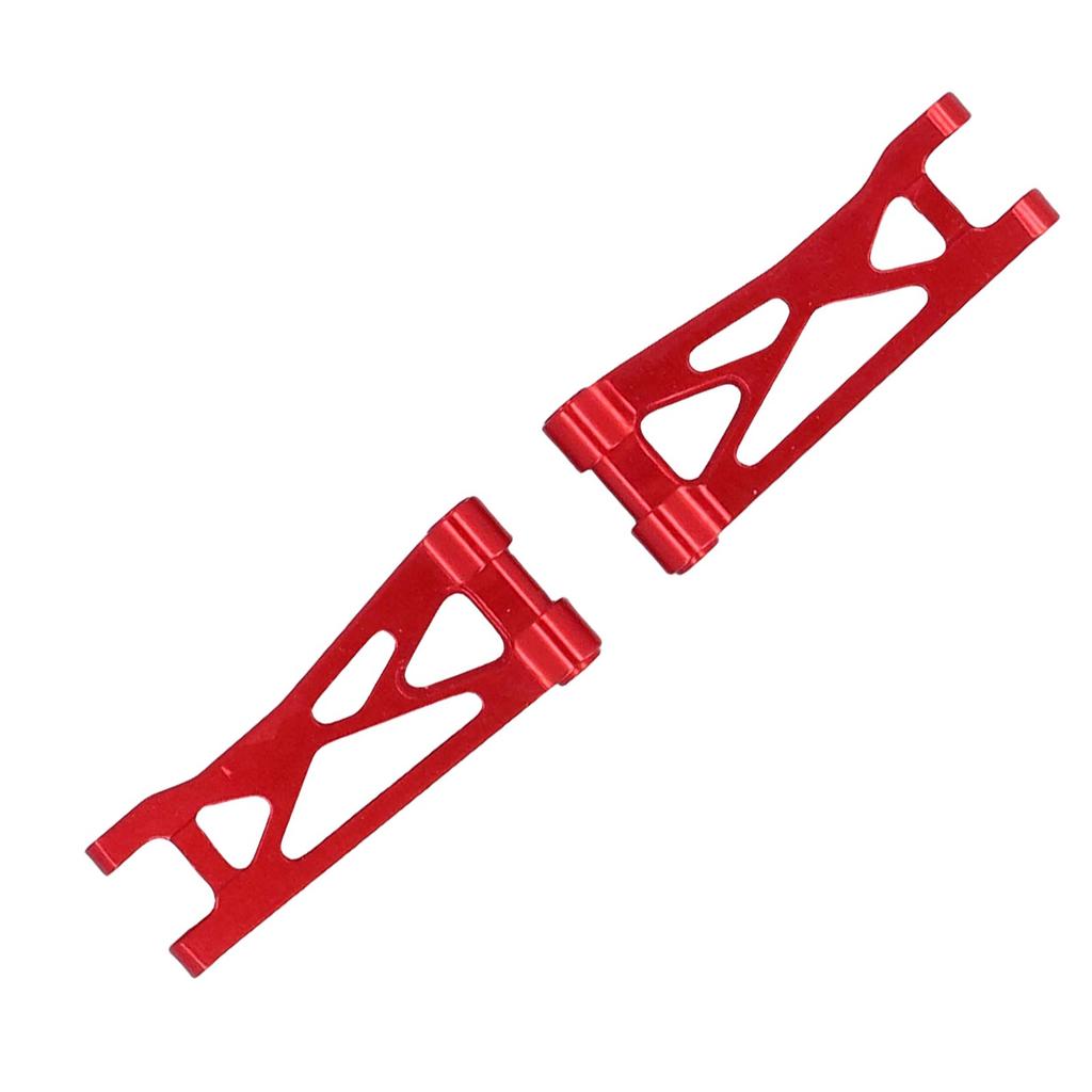 2pcs RC Car Swing Arm High Strength Alloy Rear Lower Suspension Arm for 1 24 RC Car Upgrade Parts Red