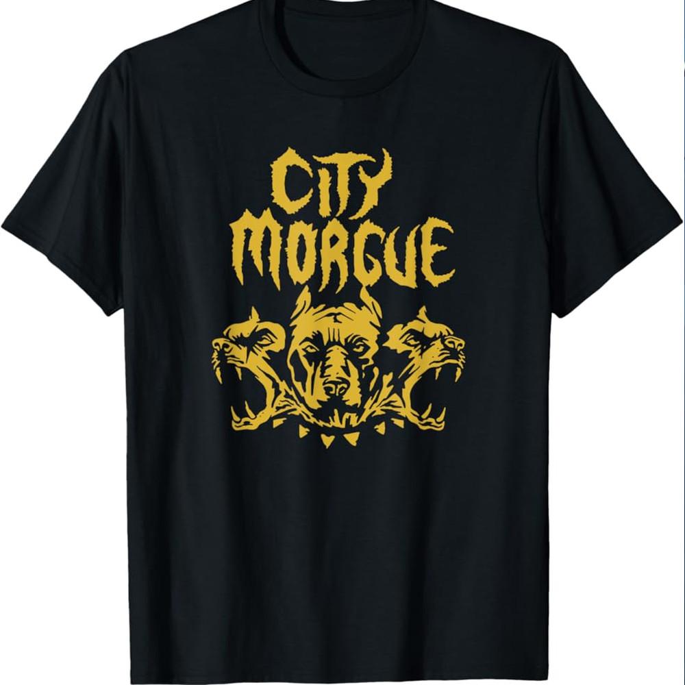 Винтажная черная футболка группы City Morgue, унисекс, все размеры S-5XL, JM367