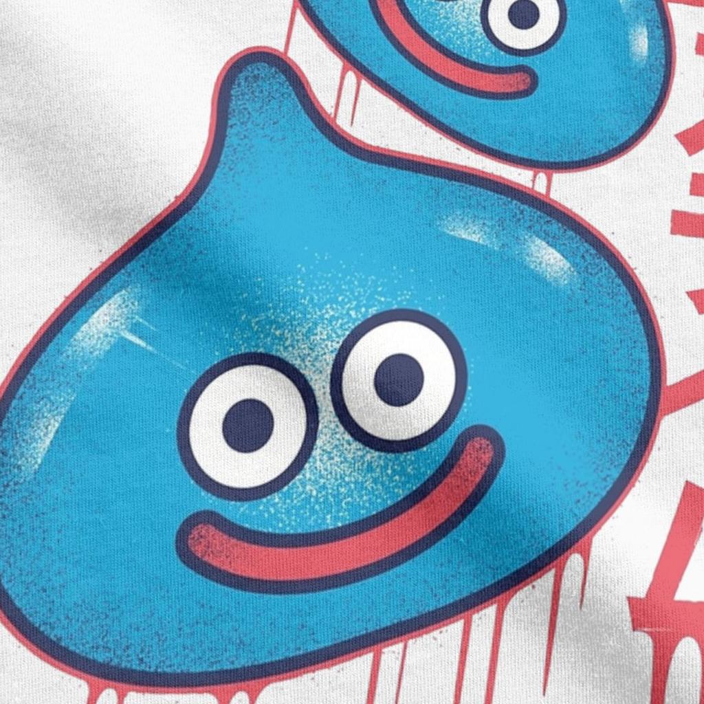 Футболки Dragon Quest Slime для мужчин, смешные футболки из 100% хлопка, с круглым вырезом, с коротким рукавом, больших размеров
