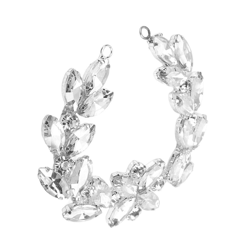 1pcs Sparkling DIY Craft Chains Glass Flower shape Versatile Rhinestone Chain For Women