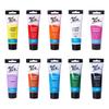 Durable Acrylic Paint Tubes 75ml Rich Colors, Safe for Kids and Beginners for Painting On Fabric, Ceramic, and Crafts