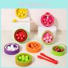 Educational Color Wooden Matching Toy With Fruit Bead Clips For Learning Early