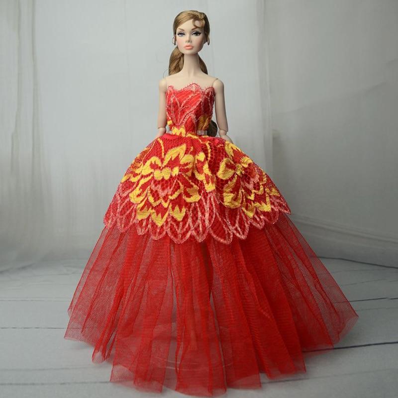 5 шт./лот модная кукольная одежда для куклы Барби наряды вечерние платья вечернее платье для куклы Барби платье 1/6 куклы аксессуары игрушка