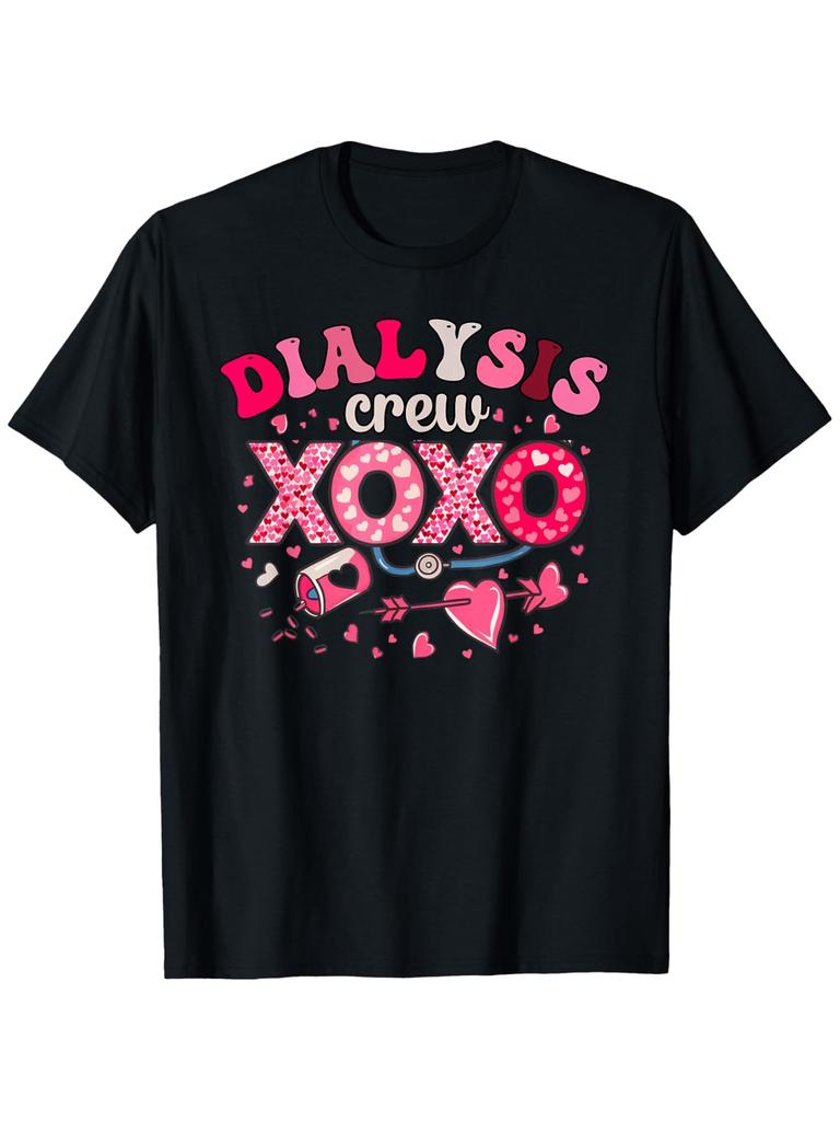Dialysis Crew Nurse Valentines Day Xoxo Dialysis Nurse 2025 T-Shirt Unisex