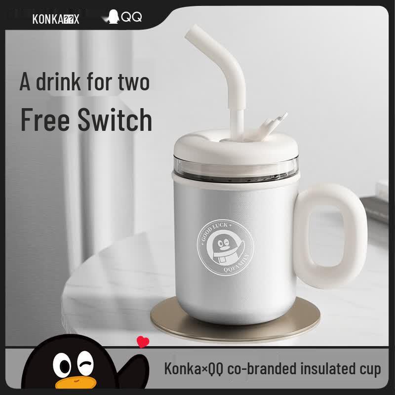 KONKA Dual-Layer Stainless Steel & Glass Insulated Cup