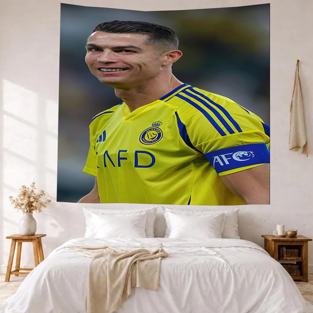 Cristiano Ronaldo Wall Decor Tapestry Art For Pet Memorial Birthdaywedding Party Backdrop Family Gift