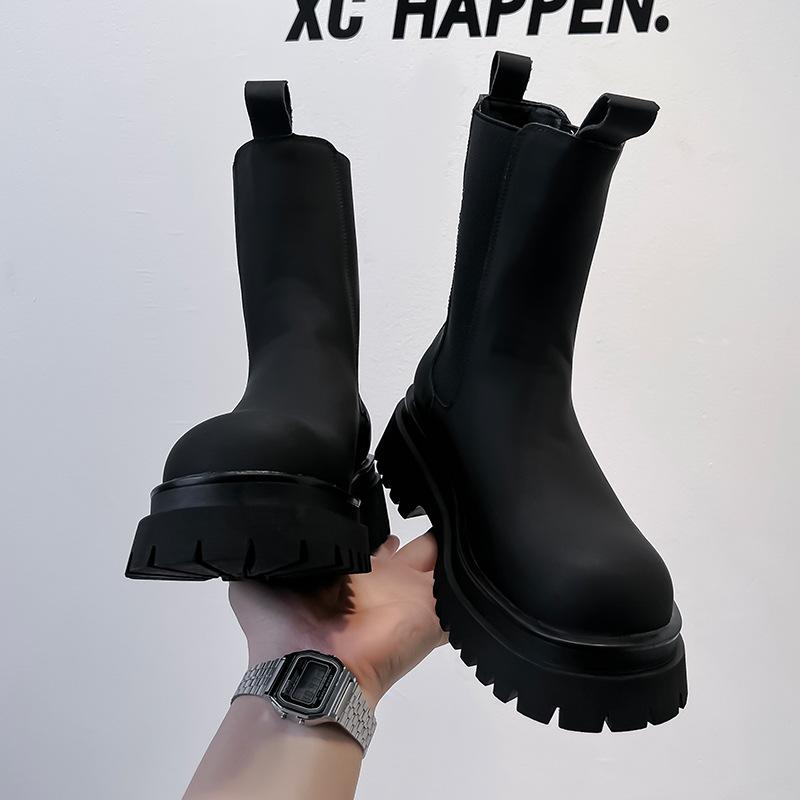 Ботинки Челси Мужские британские высокие ботинки-сигареты Мужские высокие ботинки Locomotive Martin 9883-R