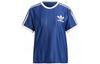 adidas Женская футболка Originals с 3 полосками, темно-синяя, IR7466