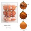12Pcs/Box Plastic Christmas Gifts Boxes Pendant DIY Crafts Painted Christmas Decorations