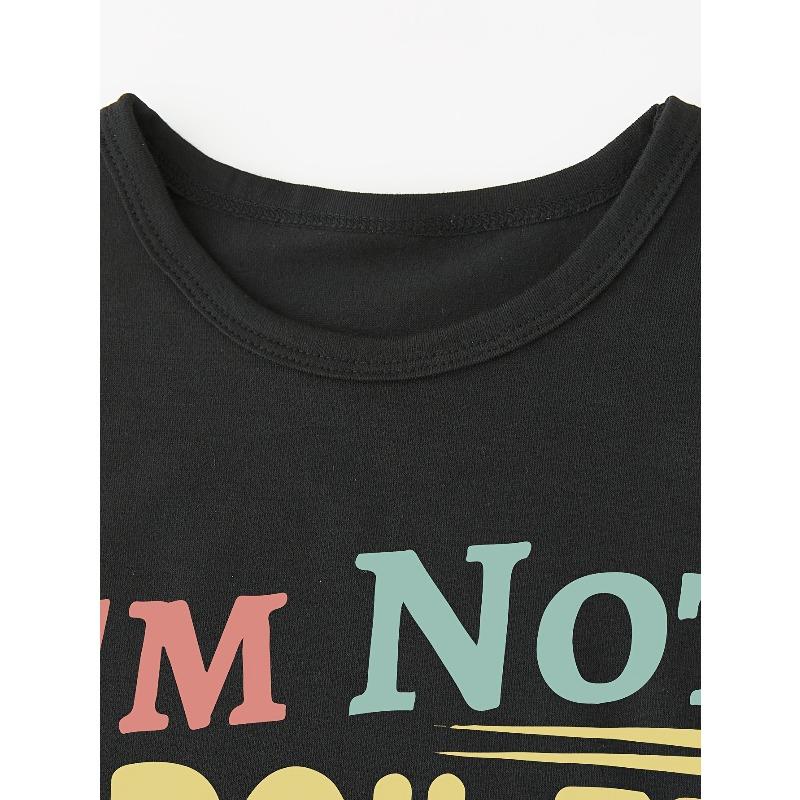 Европейский размер Мальчишеский пуловер с круглым вырезом и принтом букв Крутая универсальная футболка