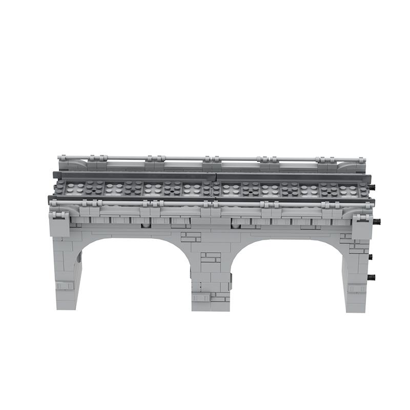 Город Игебебе Вид на улицу Транспортный мост Эстакада Железнодорожные пути 317 деталей Строительный блок Модель DIY Образовательные игрушки Подарки для детей