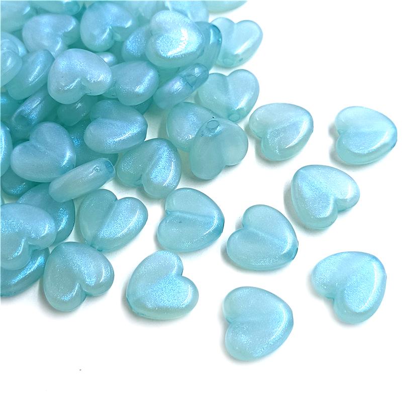 Material Round Pendant Charms Bowknot Rabbit Flat Love Heart Beads 10Pcs Fluorescent Handmade DIY Jewelry Accessories Arcylic Fashion Accessories