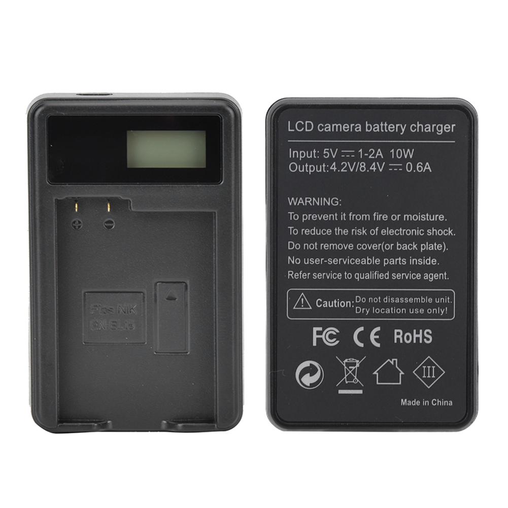 SEIVI EN EL15 Camera Battery Charger LCD Charging Display for Nikon D800 D750 D7000 Single Slot