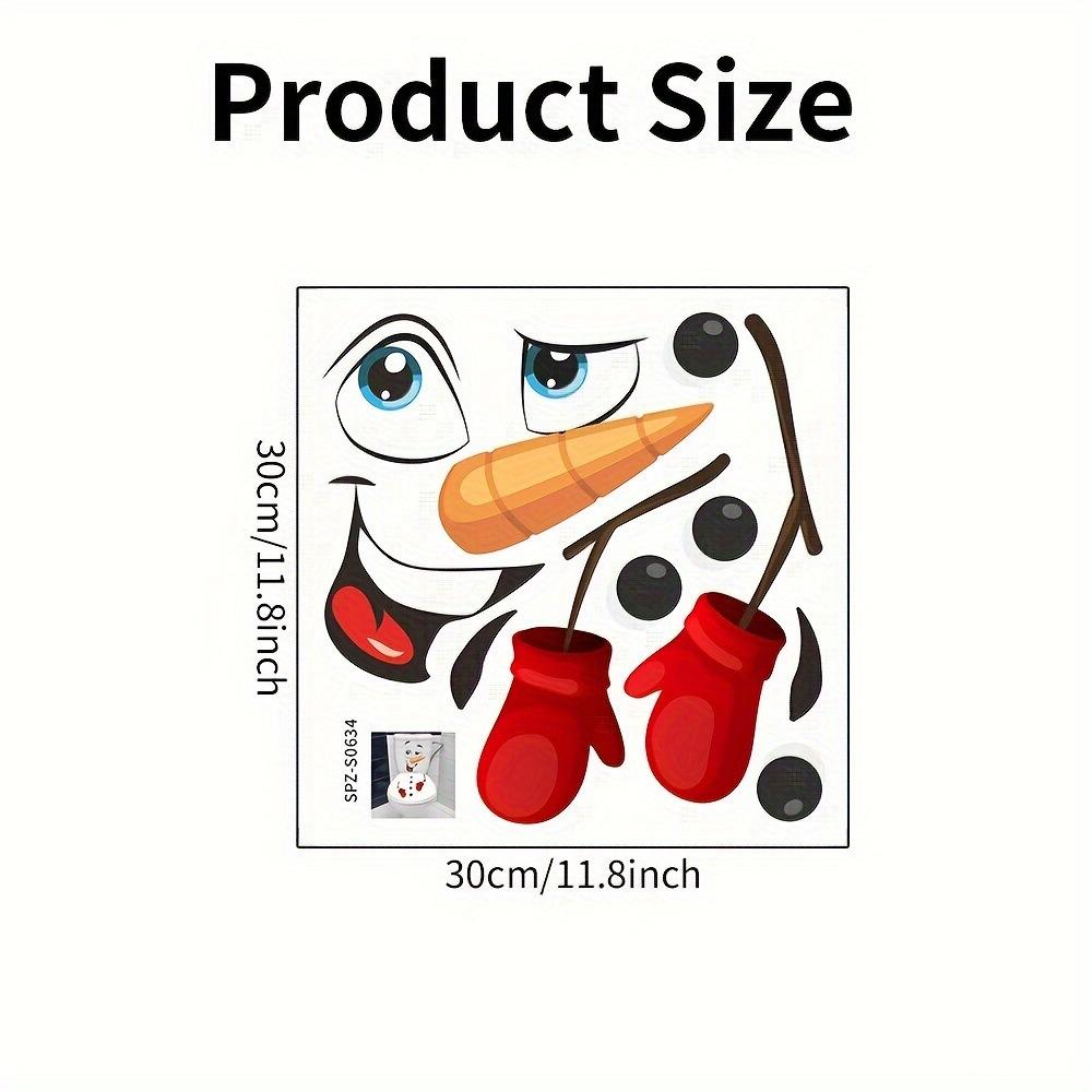 1pc Christmas Snowman Toilet Lid Decal - Waterproof, Self-Adhesive PVC Bathroom Sticker for Holiday Decor, Best for Christmas
