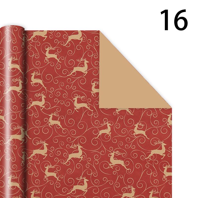 76x50cm Christmas Gift Wrapping Paper Birthday Party Wedding DIY Craft Paper Xmas Tree Snowflake Print Gift Box Packaging Papers