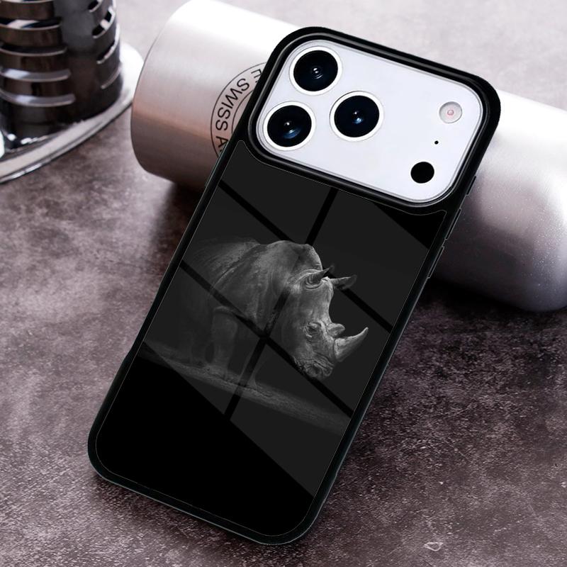 Animal Rhino Phone Case For iPhone 17 16 15 14 13 12 11 Pro Max Plus 17Air Soft Silicone Cover