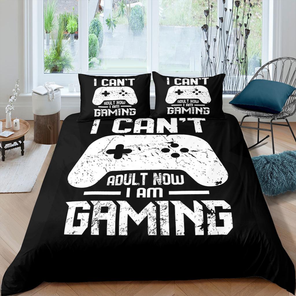 Комплект постельного белья с 3D-плеером, игровая ручка, пододеяльник, наволочка, 2/3 предмета, мягкое украшение для дома для мальчиков-энтузиастов игр и мужских комнат