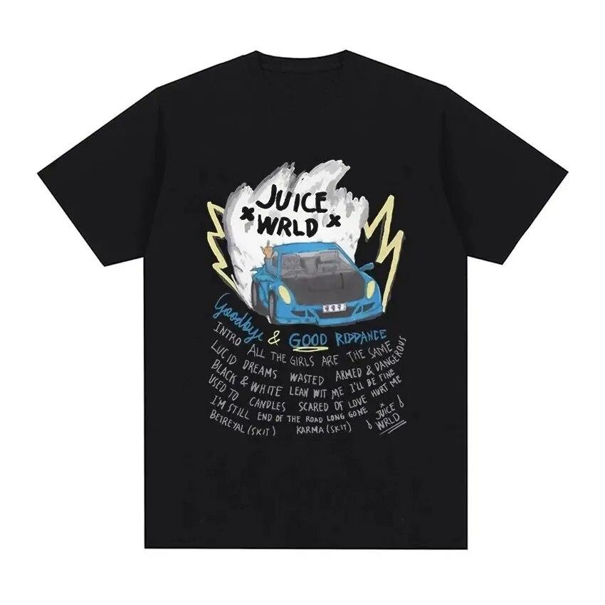 Rapper JUICE WRLD Graphic Cotton T Shirt Unisex Women Hip Hop Tee Fashion Short Sleeve Tshirt 2024 Summer Oversized T-shirts Tops
