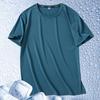 Plus-Size Men's Quick-Dry Ice Silk T-Shirt - Short-Sleeve, Summer Fitness Top