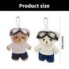 Charm Pilot Lovely Bear Key Holder Accessory Craft with Plush Materials Fashion Accessory for Everyday Use Outfits