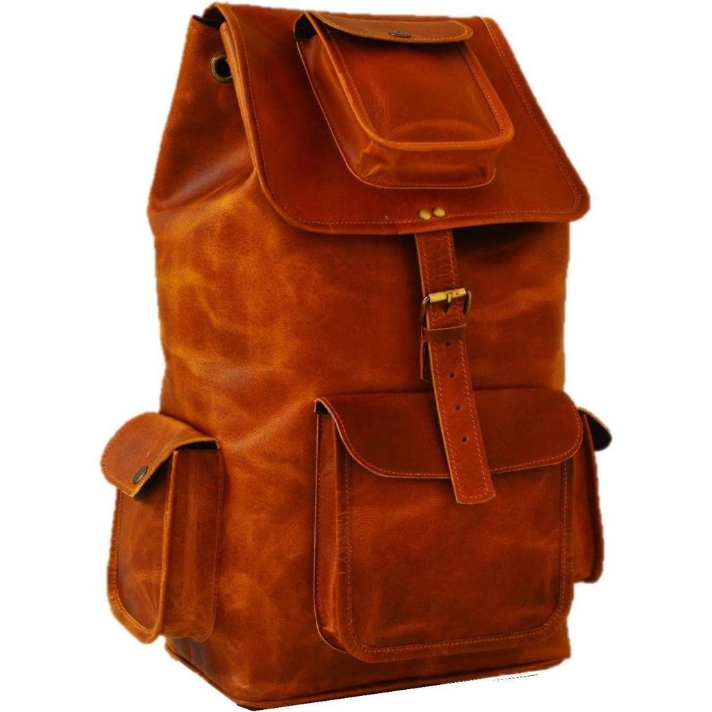 Genuine Leather Vintage Handmade Casual College Day-pack Cross Body Messenger Backpack