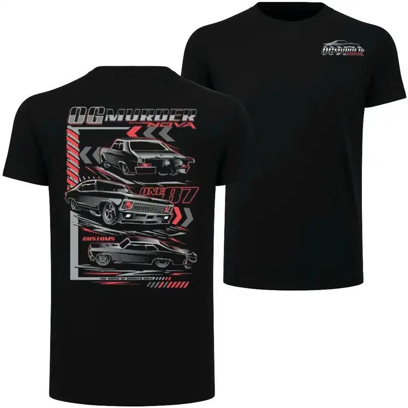 OG Murder Nova 187 2 Sided T-shirt - Classic Street Drag Racing Tee, Car Lover