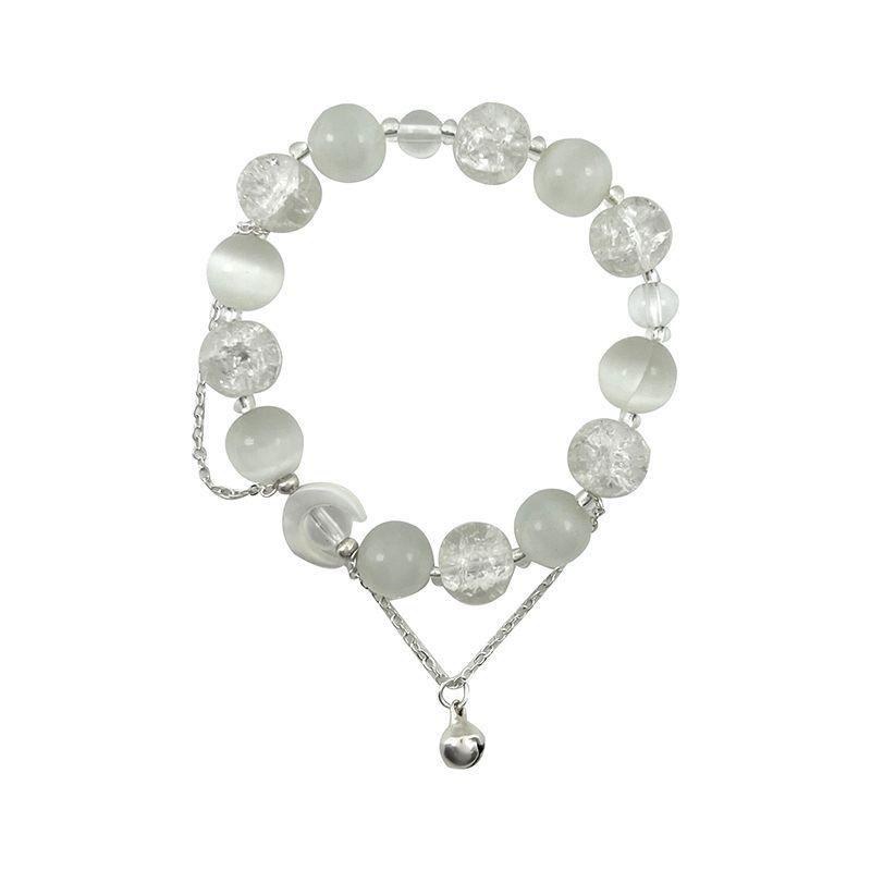 Женский браслет с лунным колокольчиком из кошачьего глаза: Элегантные китайские бабочки из бисера для подруг