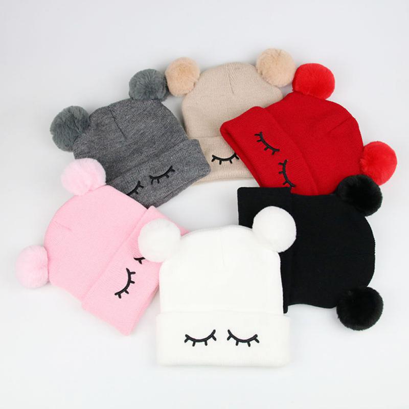 Cute Baby Hats Toddler Kids Boys Girls Knitted Crochet Beanie Winter Warm Cap