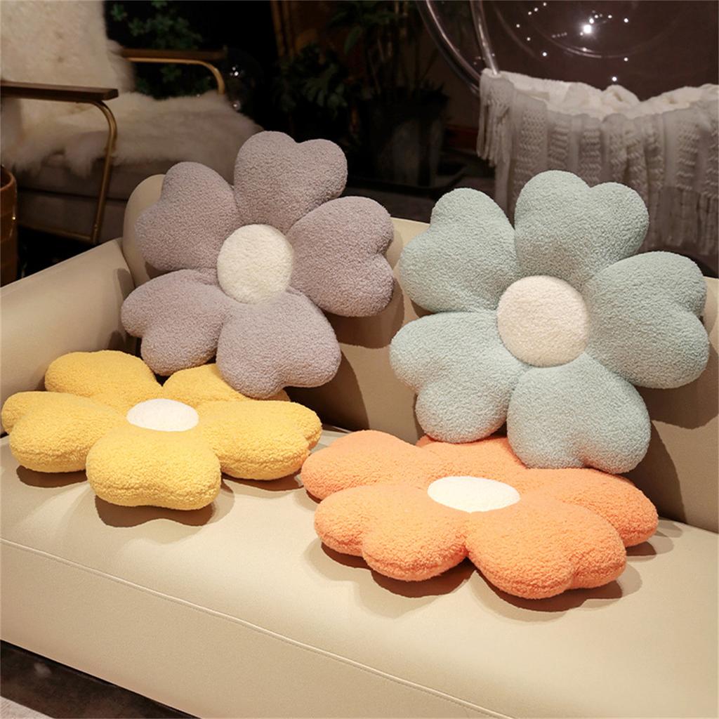 Большая мягкая подушка с пятью лепестками цветов, декор для комнаты для девочек, подушка-подсолнух, эркер, розовый цветок, подушка для сиденья в спальню