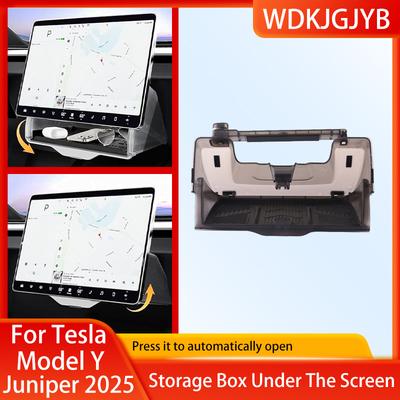 Для Tesla Model 3 Y Highland Juniper 2021-2025 Скрытый Экран Хранение Магнитное Открытие и Закрытие Скрытый Большой Пространство Хранения Коробка