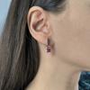 Серебряные серьги с натуральным рубином 1.99ct (2204985)