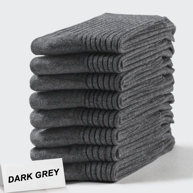 10 пар мужских носков, хлопковые, черные, белые, для деловых людей, высокое качество, удобные дышащие рабочие мужские носки в полоску, новые