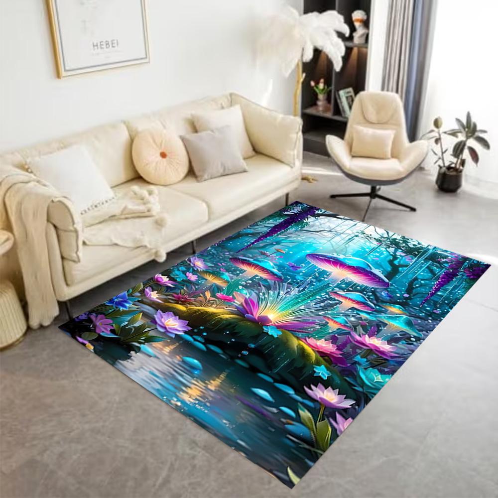 1pc Steampunk Fairy Home Carpet Non Slip Office Decor Gift Living Room Bedroom