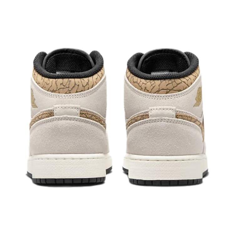 (GS) Air Jordan 1 Mid SE 'Brown Elephant' Kids' DZ5369-102