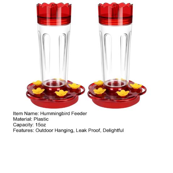 1 шт/2 шт 15 унций пластиковая кормушка для колибри наружная подвесная кормушка для колибри с 5 отверстиями для кормления для декора сада и патио