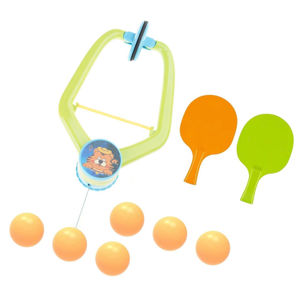 Hanging Table Tennis Trainer Set Door Pingpong Game for Kids with Racket & Balls Adjustable Hanging Table Tennis Trainer