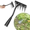 5/6/7/8 Teeth Carbon Steel Garden Hoe Weeding Rake Loosening Nail Farm Tool Weeding Garden Harr N7Y2