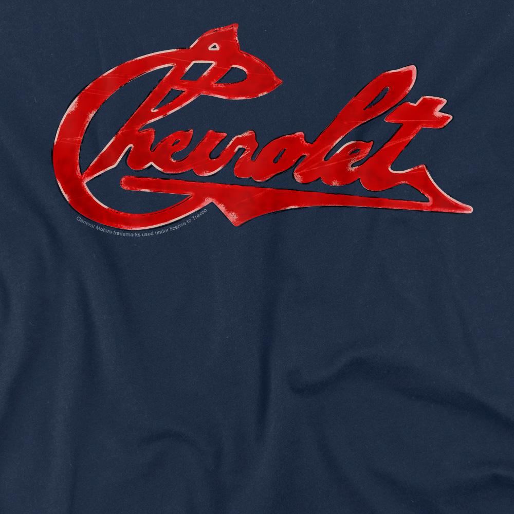 Chevrolet Unisex Adult Distressed Logo T-Shirt