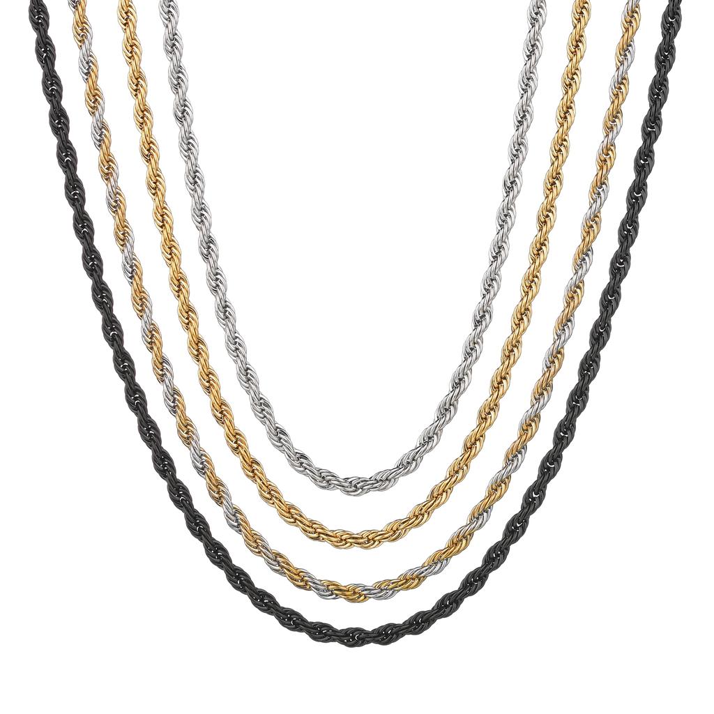 Серебряное ожерелье, очаровательное черное женское ювелирное изделие, мужское мужское хип-хоп, Золотая цепочка унисекс, цепочка в стиле панк, ожерелье, аксессуары из нержавеющей стали