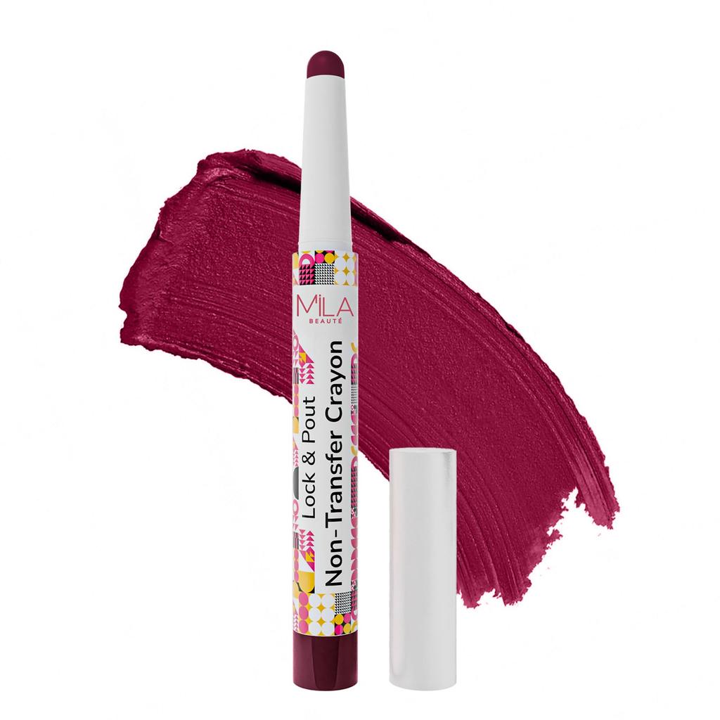 Mila Beauté Стойкая матовая помада-карандаш Lock & Pout для женщин I Не размазывается и не переносится I Увлажняющая с керамидами и маслом ши I Высоко