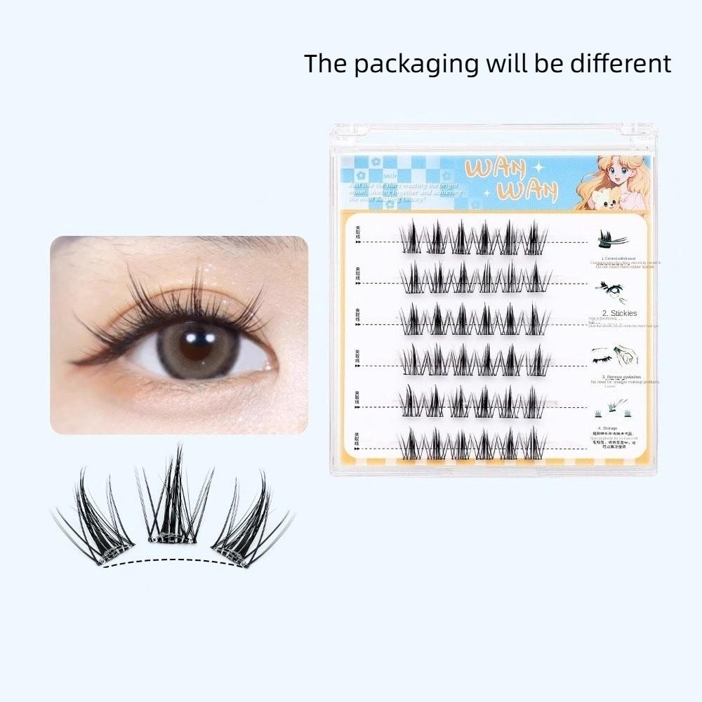 Самоклеящиеся накладные ресницы для макияжа, пучки накладных ресниц, наращивание ресниц